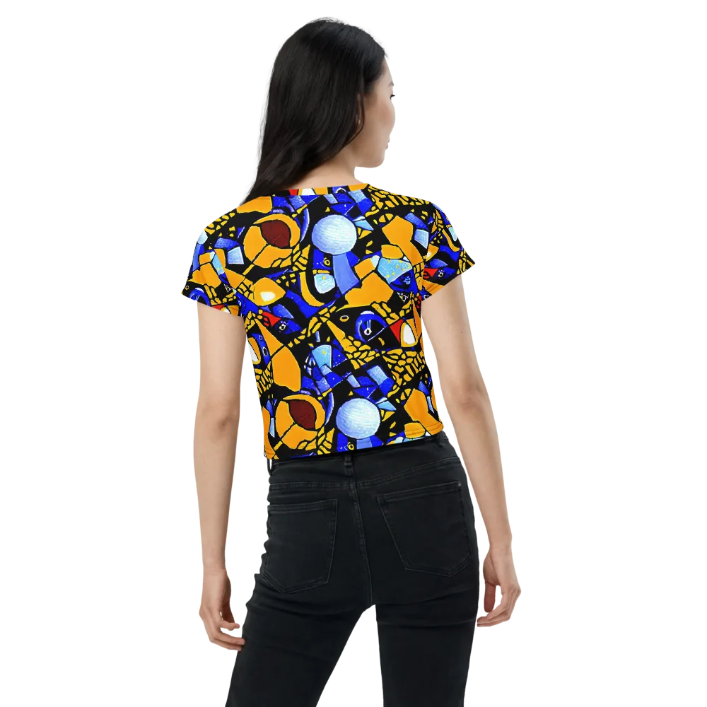 Cosmic Tessellation on Crop Tee — Back