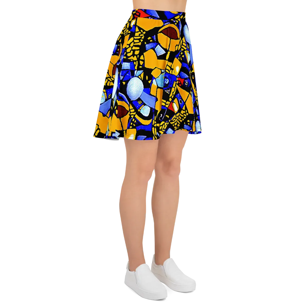 Cosmic Tessellation on Skater Skirt — Right