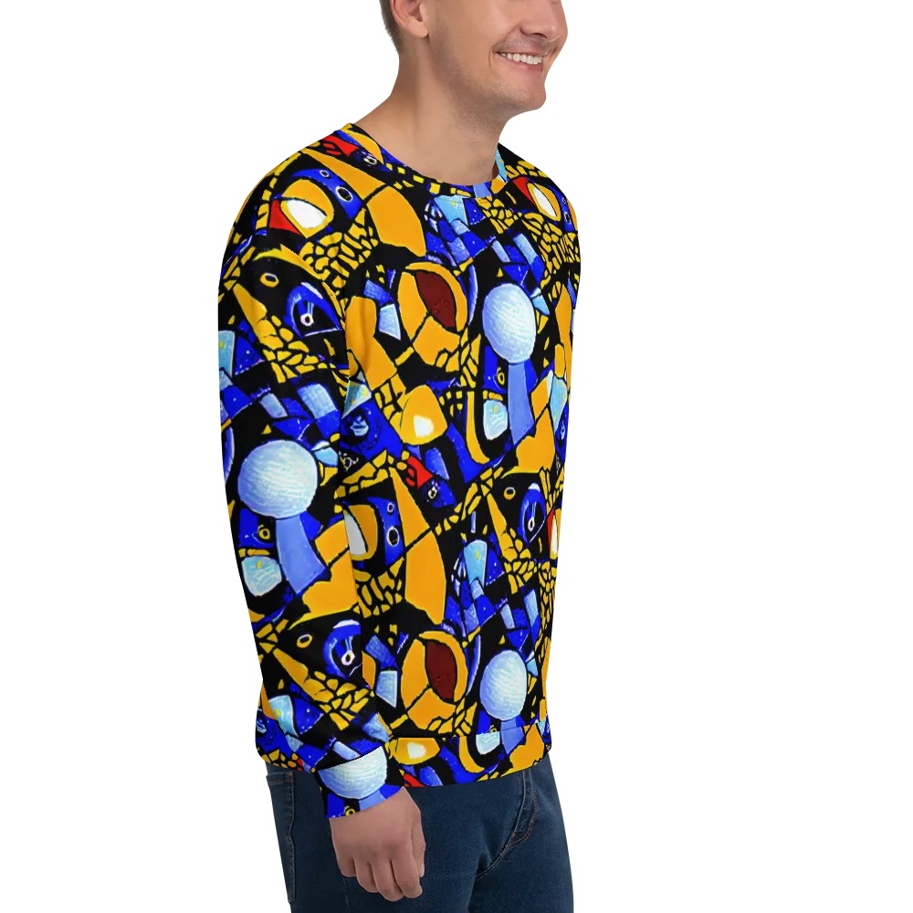 Cosmic Tessellation on Sweatshirt — Right Front