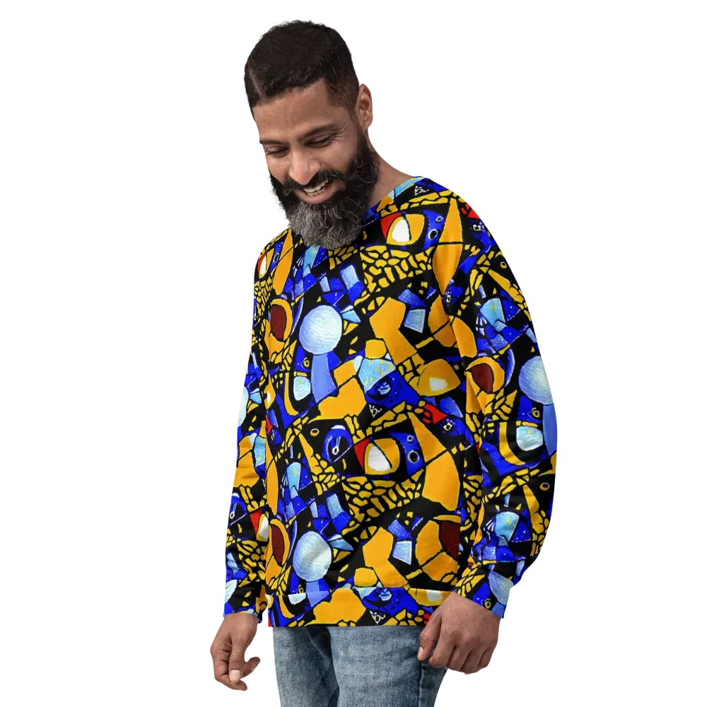 Cosmic Tessellation on Sweatshirt — Left Front