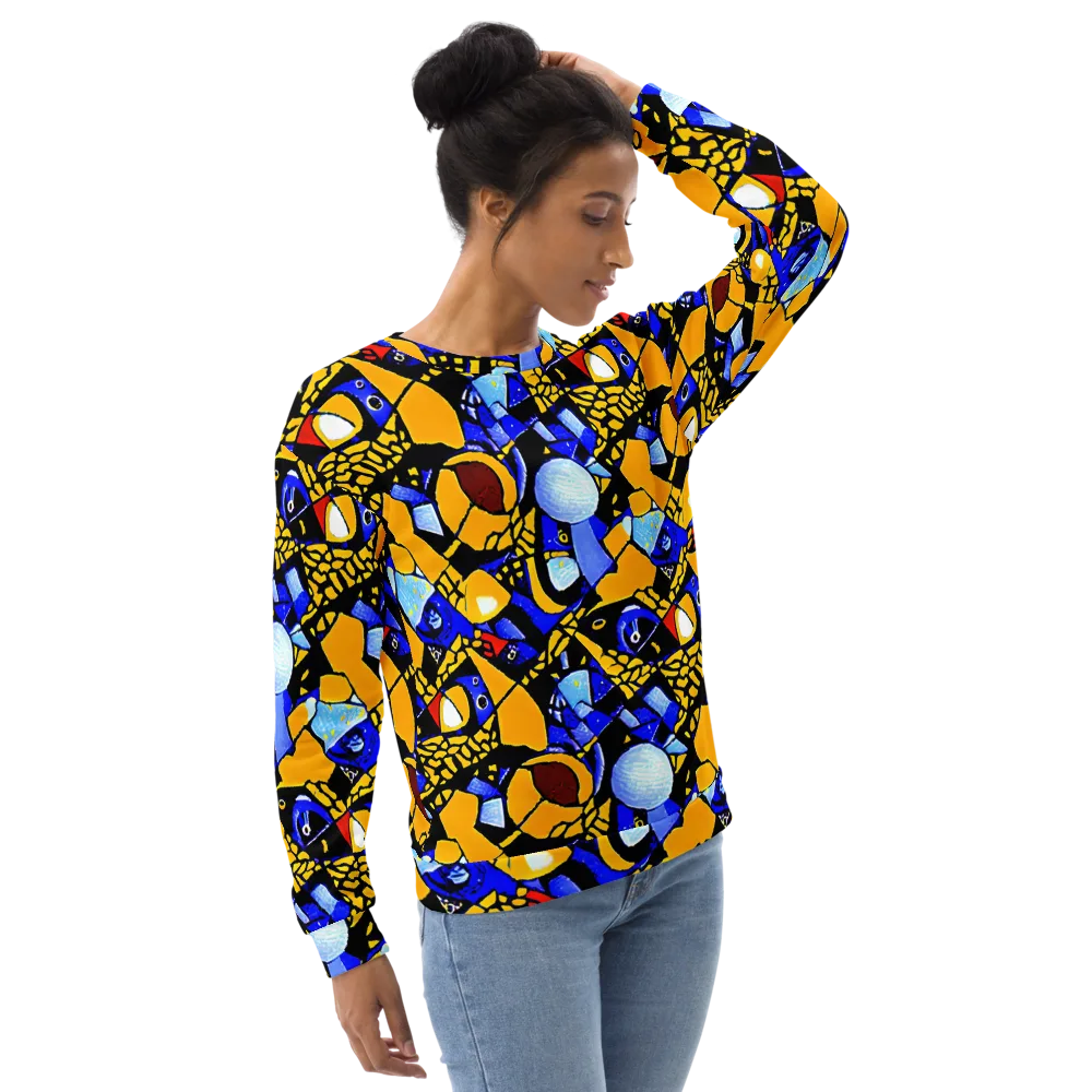 Cosmic Tessellation on Sweatshirt — Right Front