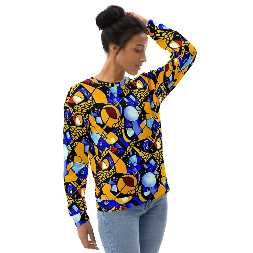 Cosmic Tessellation on Sweatshirt — Right Front