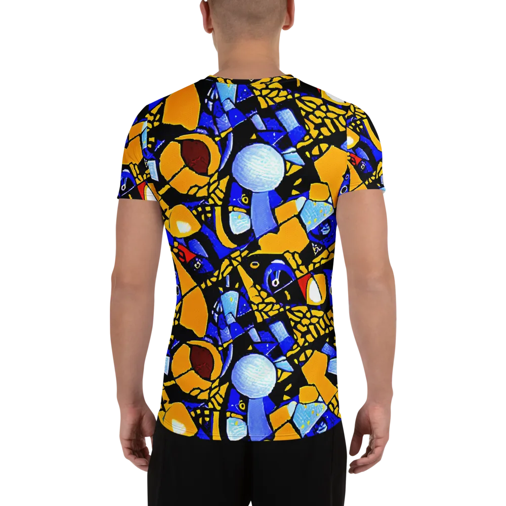 Cosmic Tessellation on Men's Athletic T-Shirt — Back