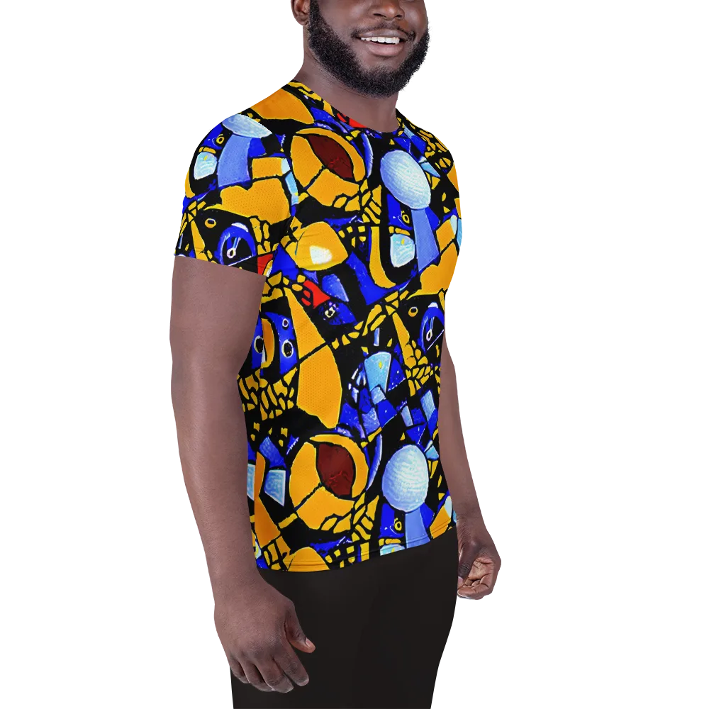 Cosmic Tessellation on Men's Athletic T-Shirt — Right