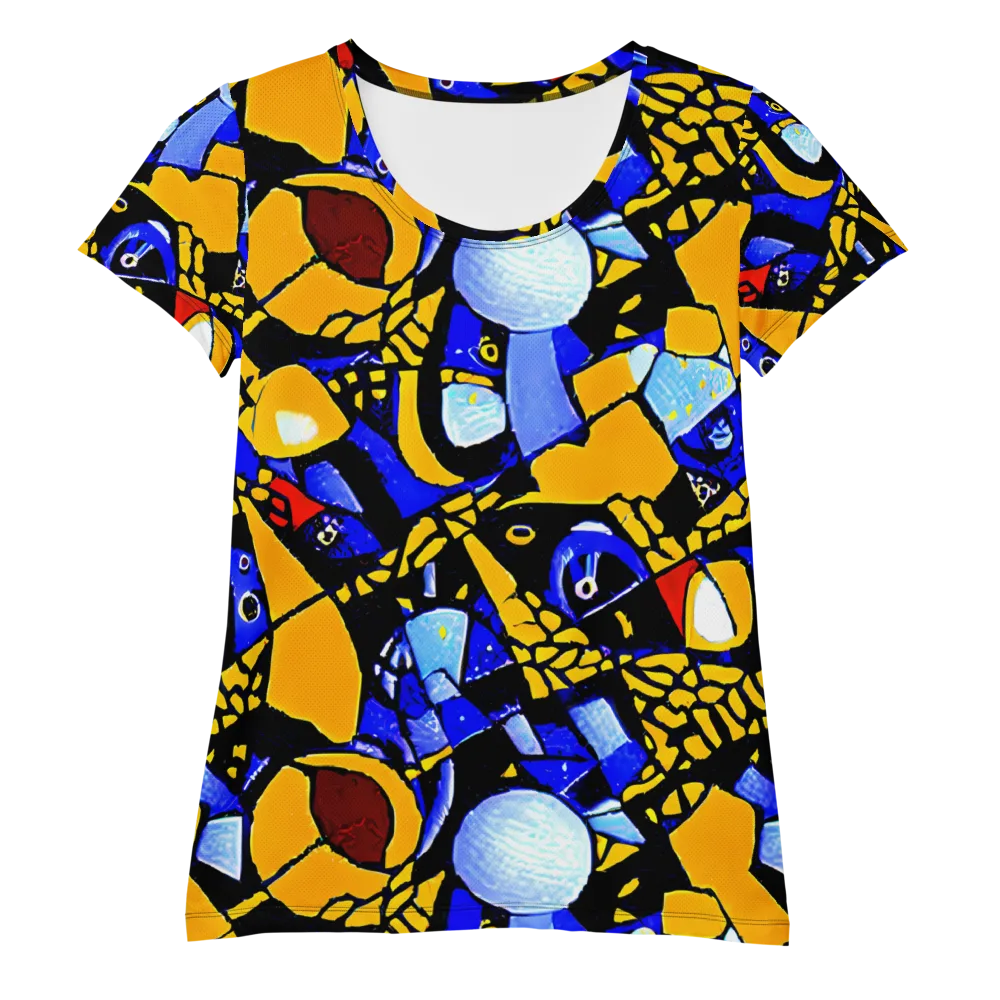 Cosmic Tessellation on Women's Athletic T-Shirt — Front