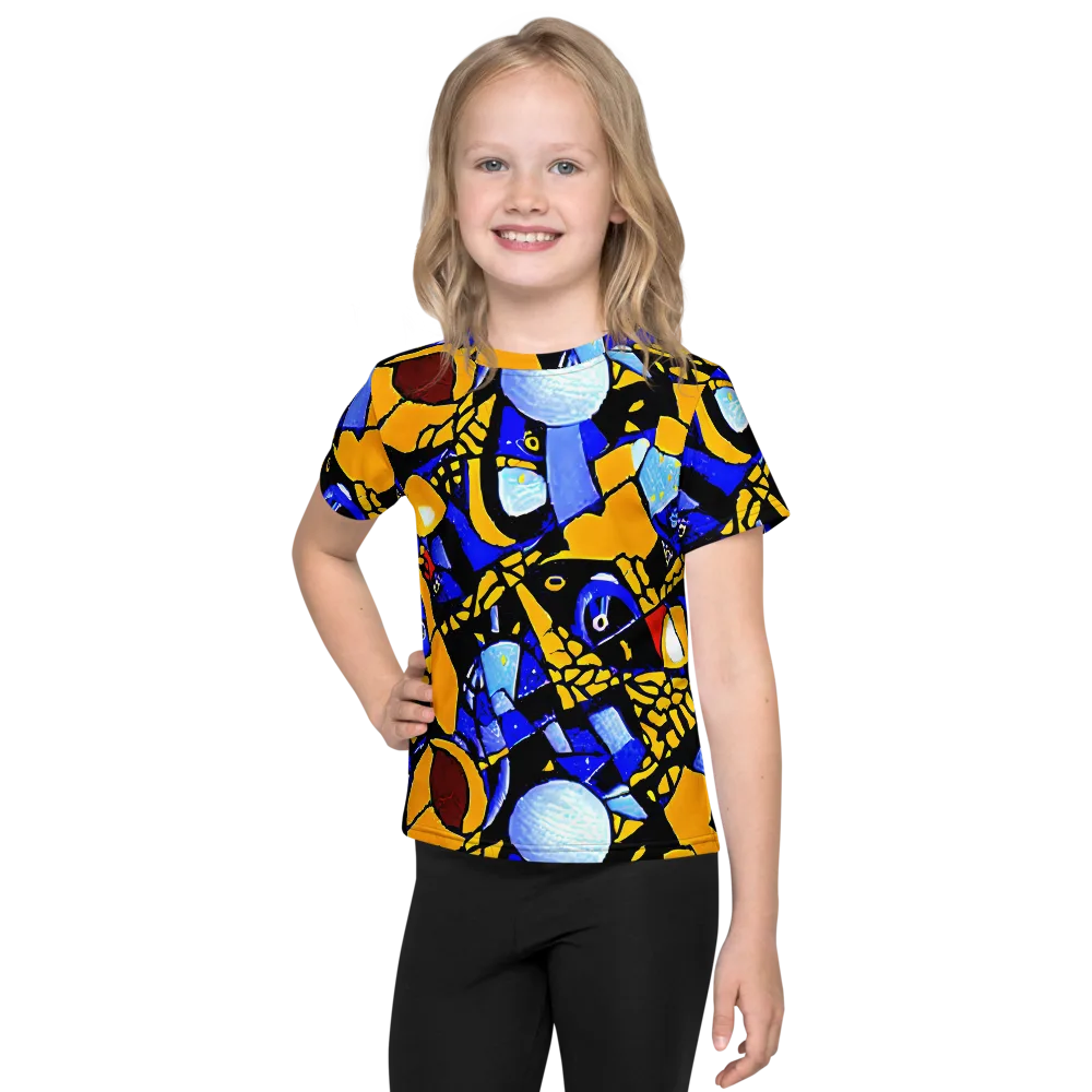 Cosmic Tessellation on Kids Crew Neck T-Shirt — Front