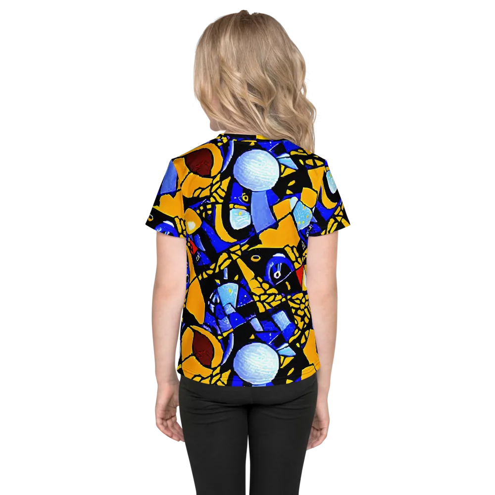 Cosmic Tessellation on Kids Crew Neck T-Shirt — Back