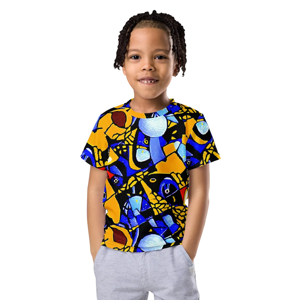 Cosmic Tessellation on Kids Crew Neck T-Shirt — Front