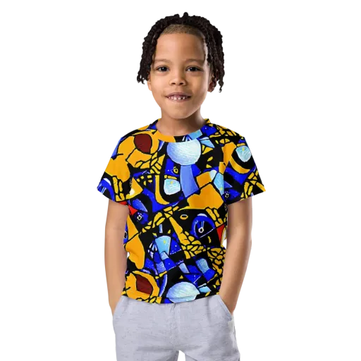 Cosmic Tessellation on a Kids Crew Neck T-Shirt