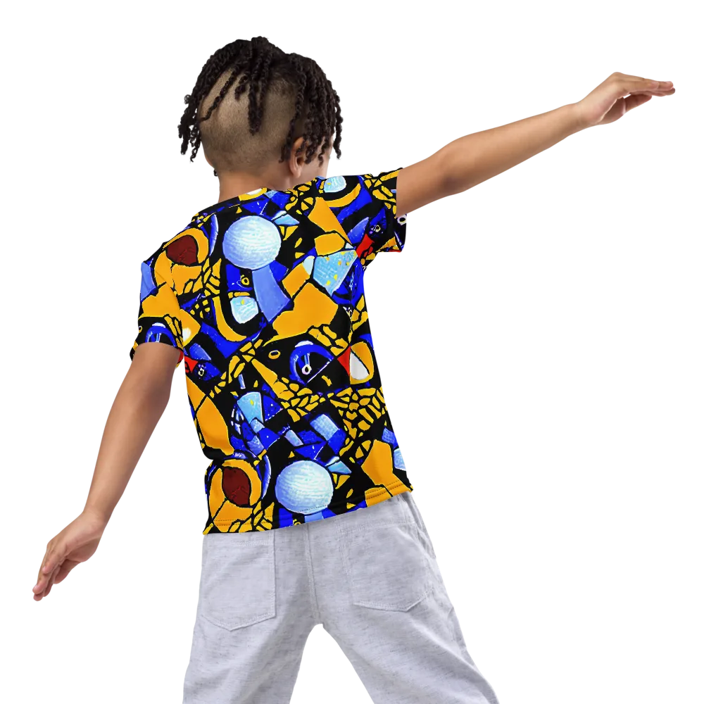 Cosmic Tessellation on Kids Crew Neck T-Shirt — Back