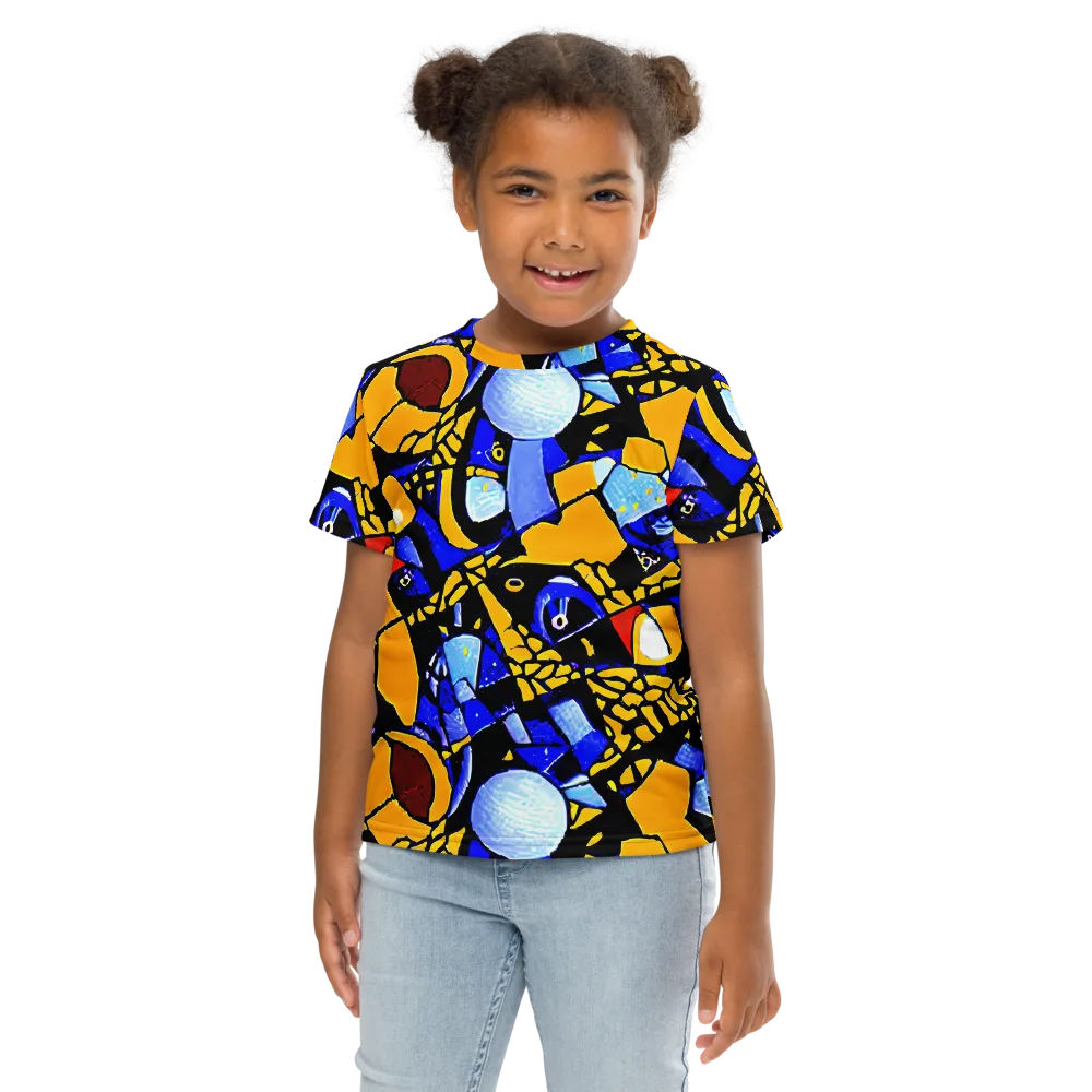 Cosmic Tessellation on Kids Crew Neck T-Shirt — Front