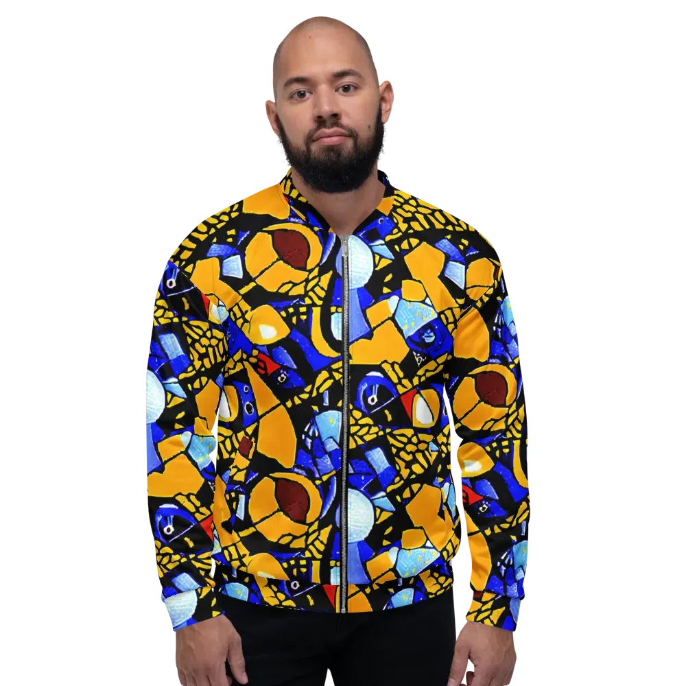 Cosmic Tessellation on Bomber Jacket — Front