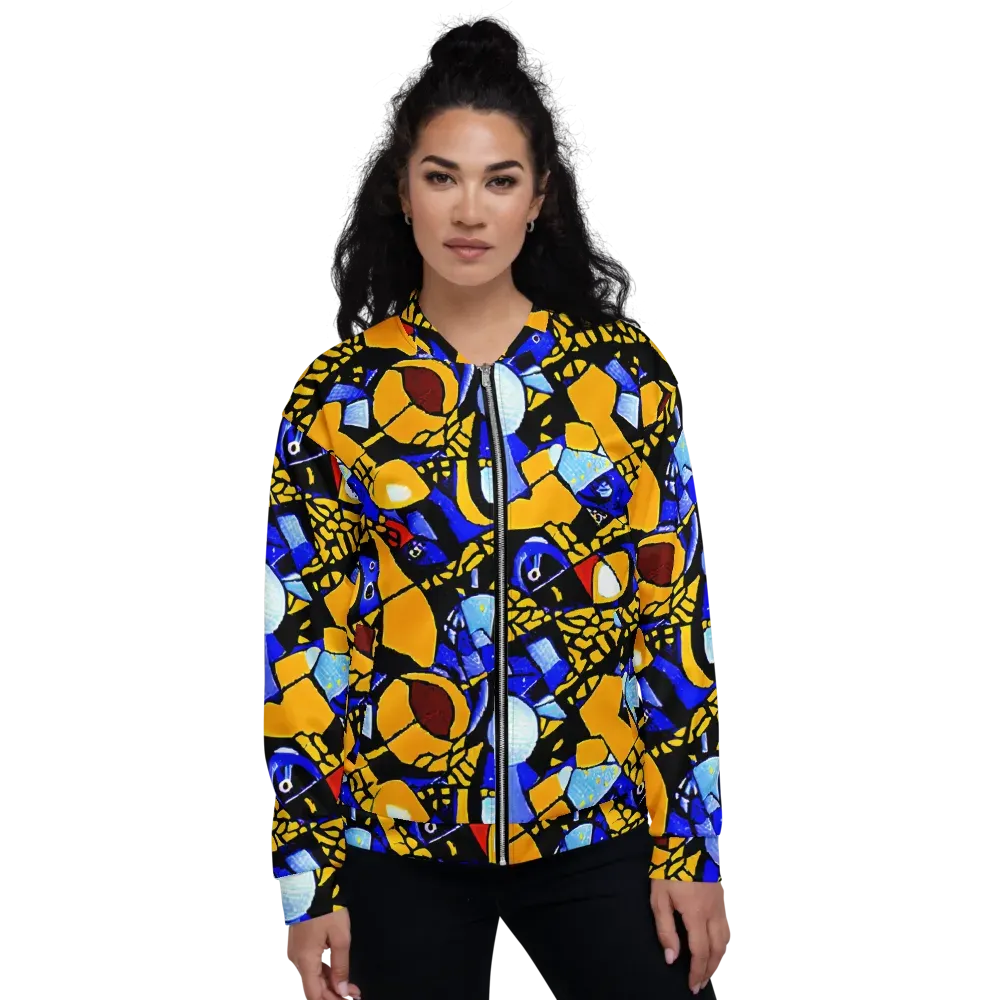 Cosmic Tessellation on Bomber Jacket — Front