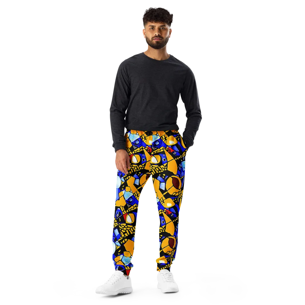 Cosmic Tessellation on Men's Joggers — Front