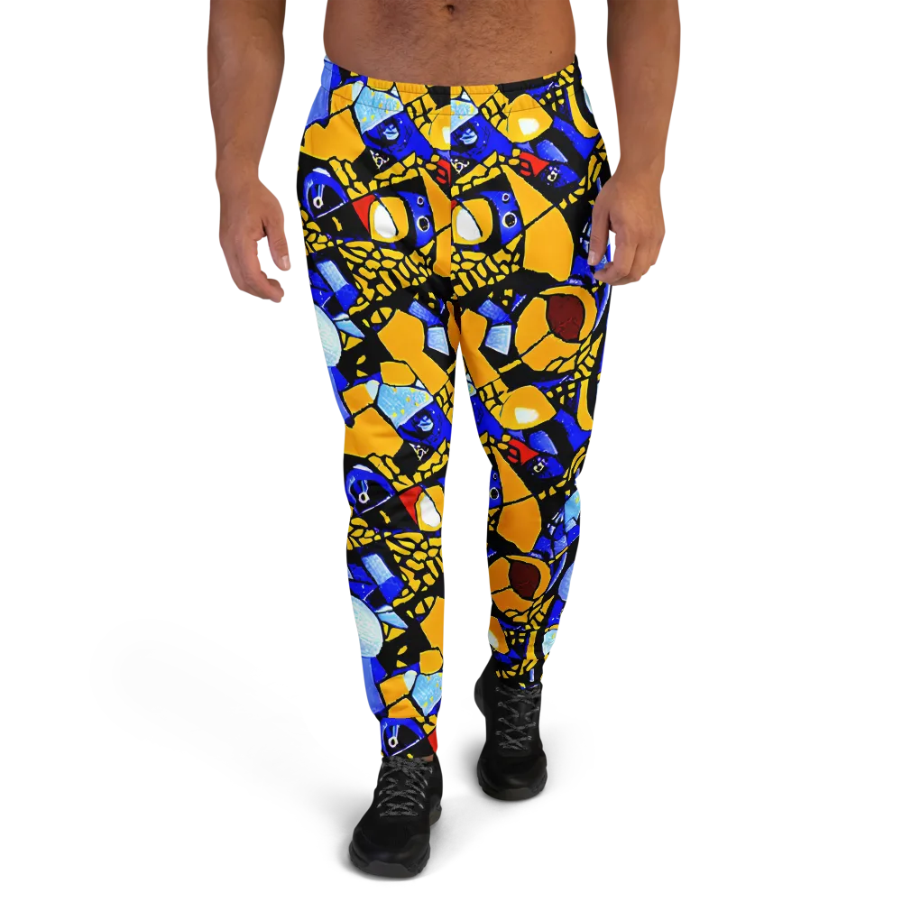 Cosmic Tessellation on Men's Joggers — Front