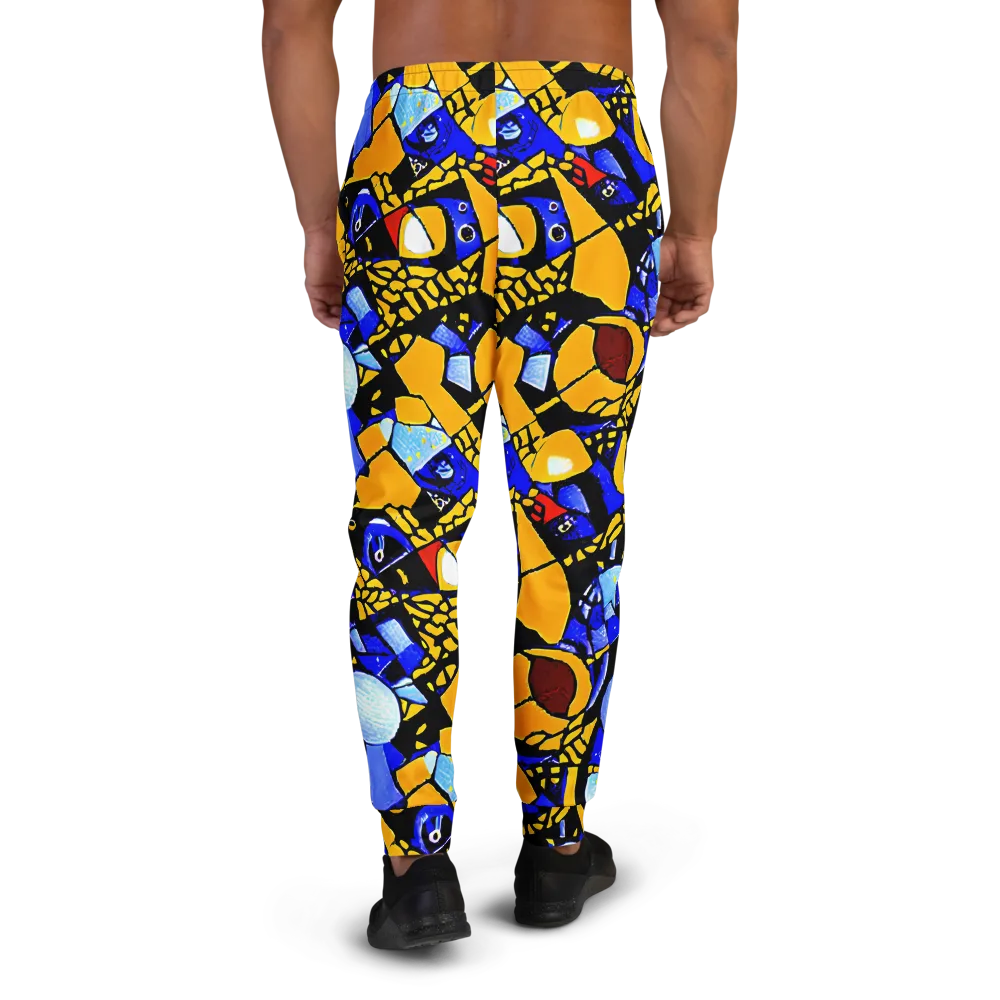 Cosmic Tessellation on Men's Joggers — Back