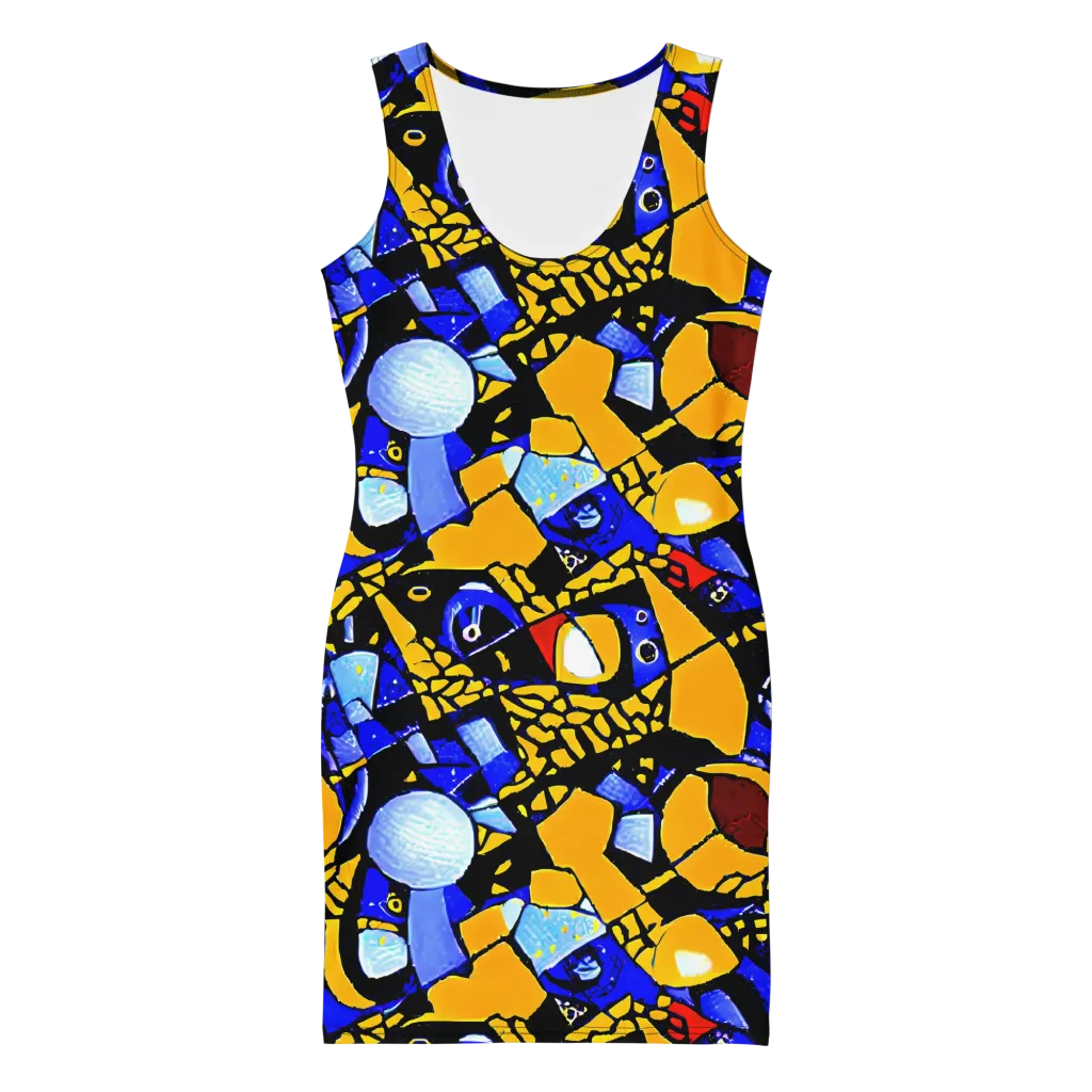 Cosmic Tessellation on Bodycon Dress — Front