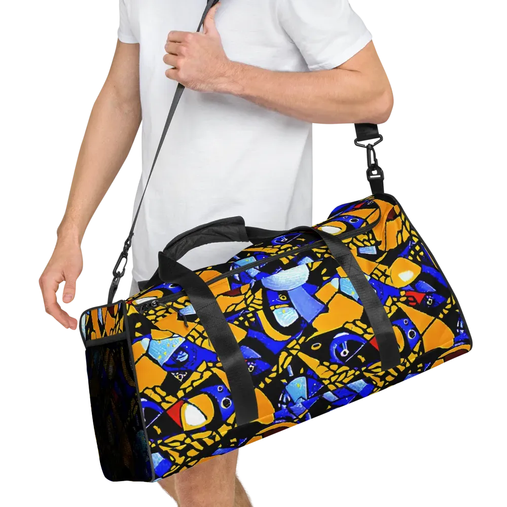 Cosmic Tessellation on Duffle Bag — Right Front