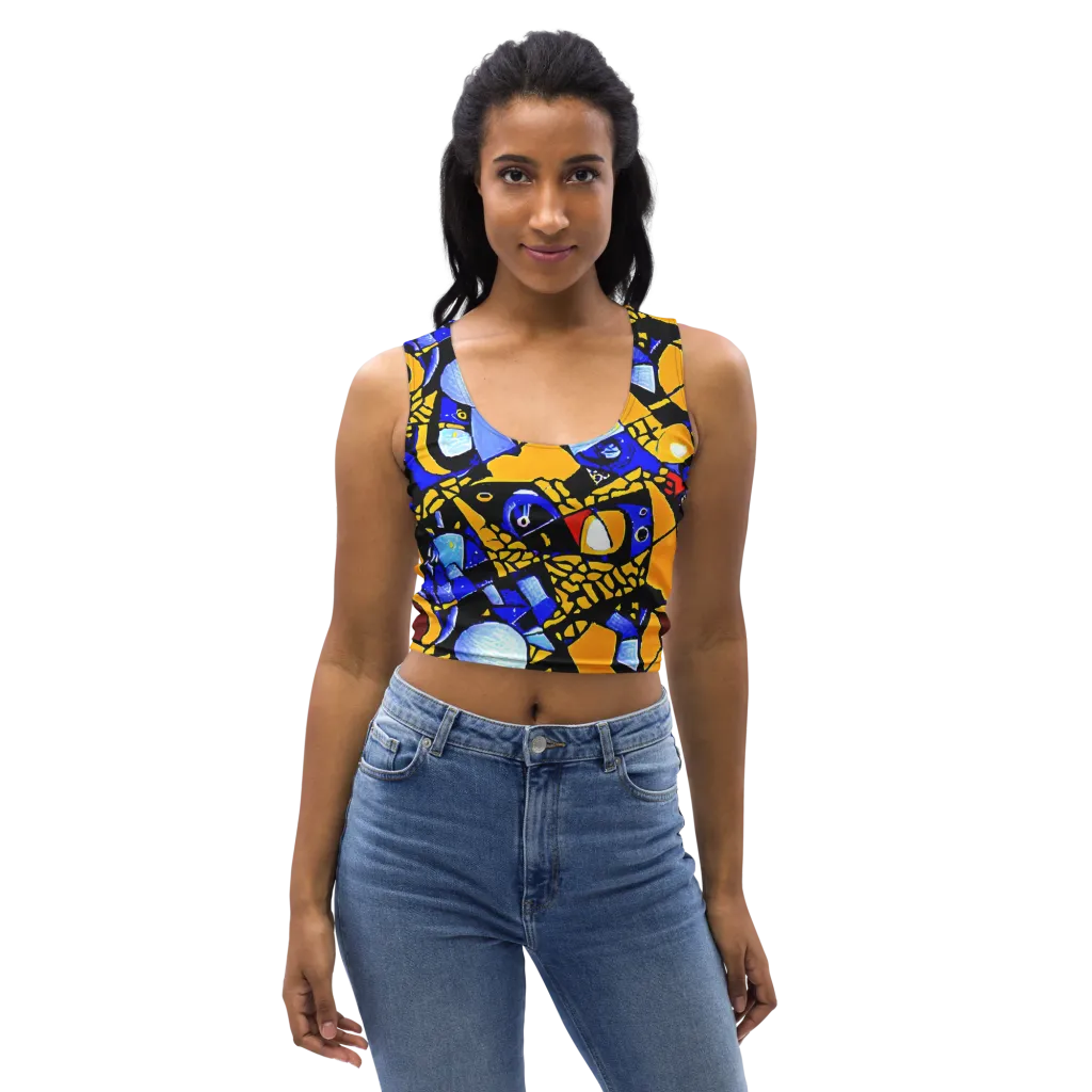 Cosmic Tessellation on Crop Top — Front