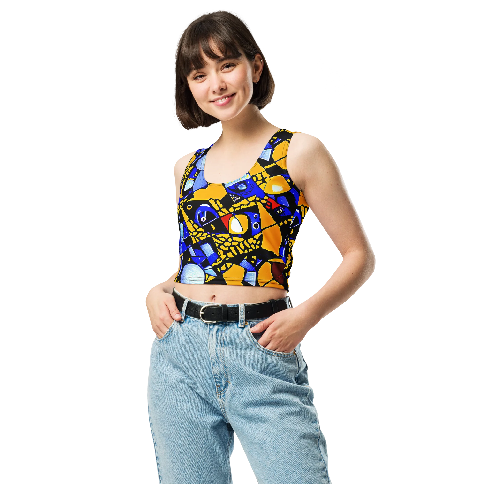 Cosmic Tessellation on Crop Top — Front