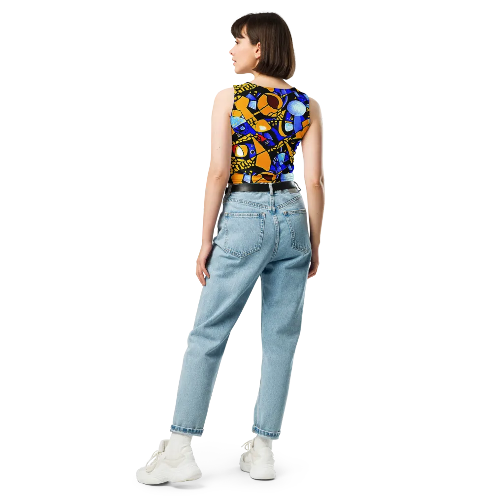 Cosmic Tessellation on Crop Top — Back