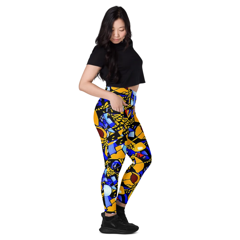 Cosmic Tessellation on Leggings with Pockets — Right