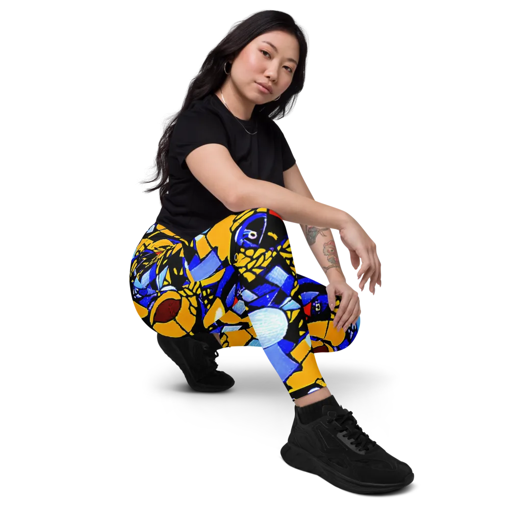 Cosmic Tessellation on Leggings with Pockets — Right Front
