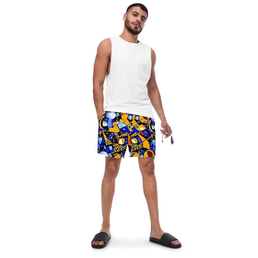 Cosmic Tessellation on Swim Trunks — Front