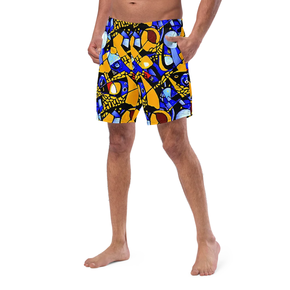 Cosmic Tessellation on Swim Trunks — Left Front