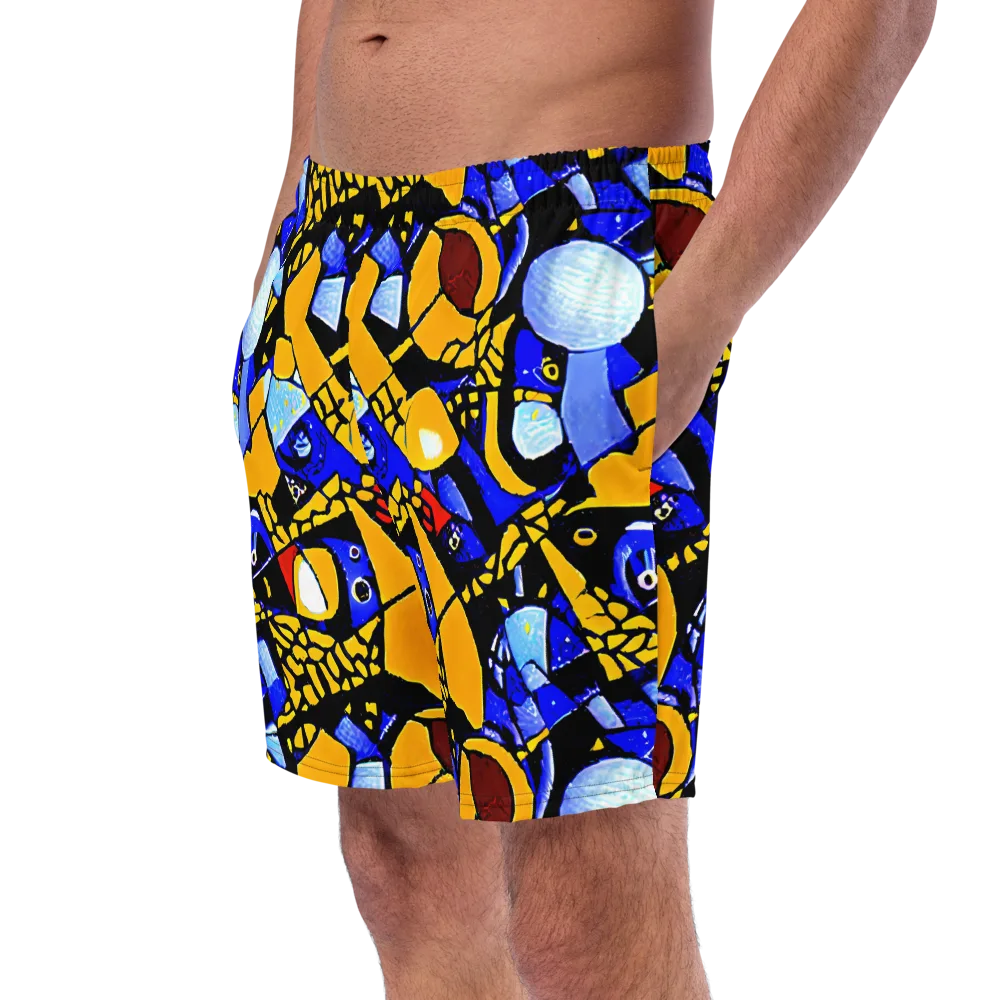 Cosmic Tessellation on Swim Trunks — Left Front