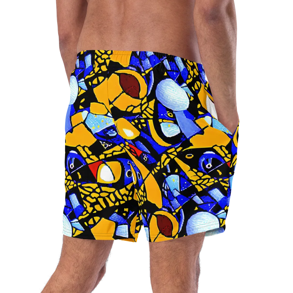 Cosmic Tessellation on Swim Trunks — Right Back