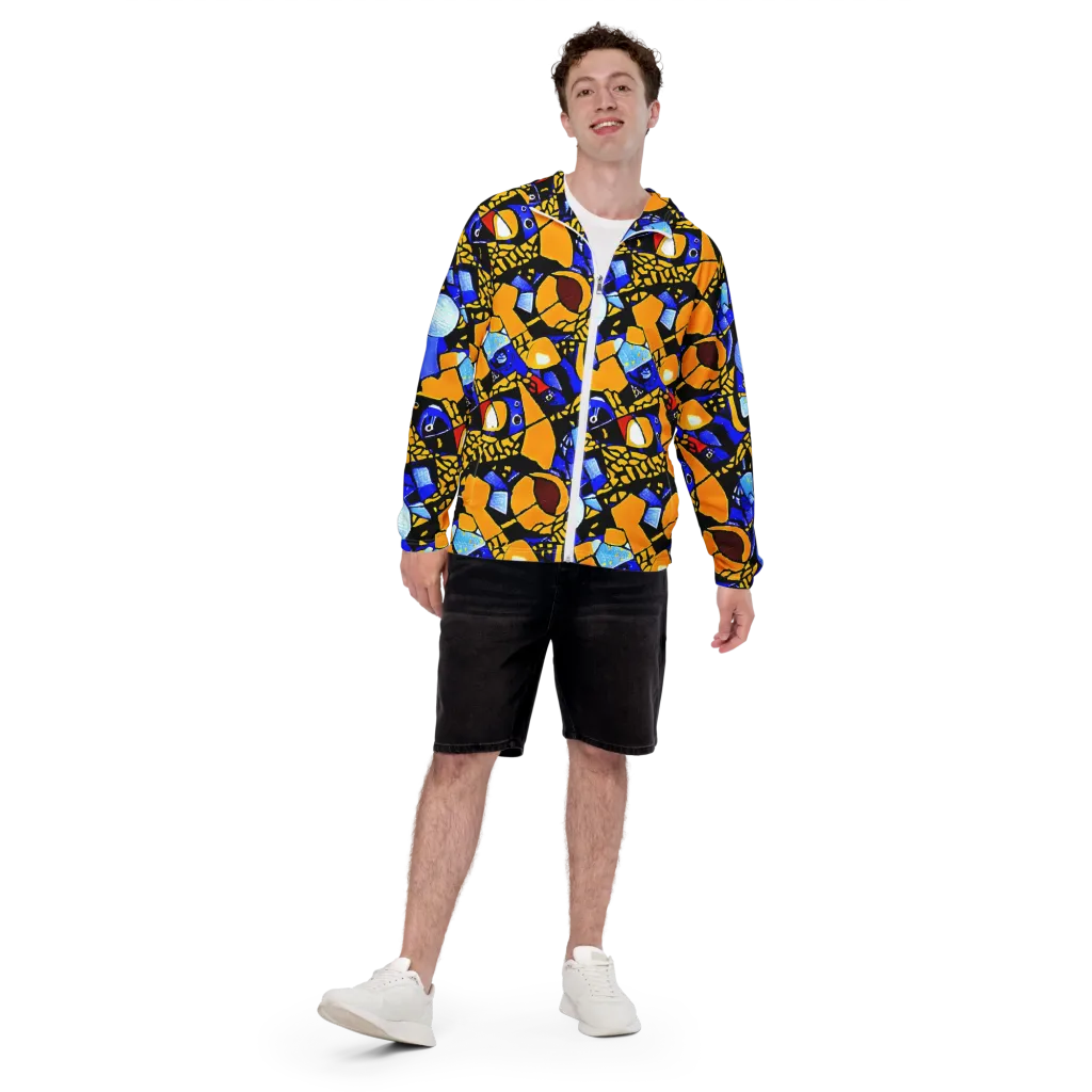 Cosmic Tessellation on Men's Windbreaker — Front