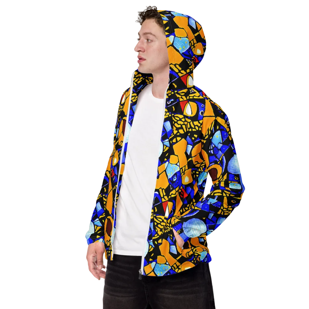 Cosmic Tessellation on Men's Windbreaker — Left Front