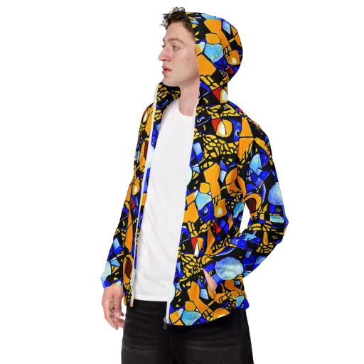 Cosmic Tessellation on a Men's Windbreaker