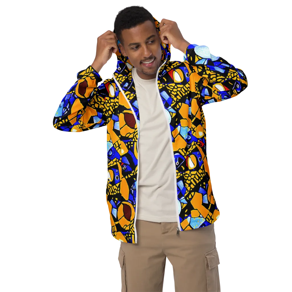 Cosmic Tessellation on Men's Windbreaker — Front