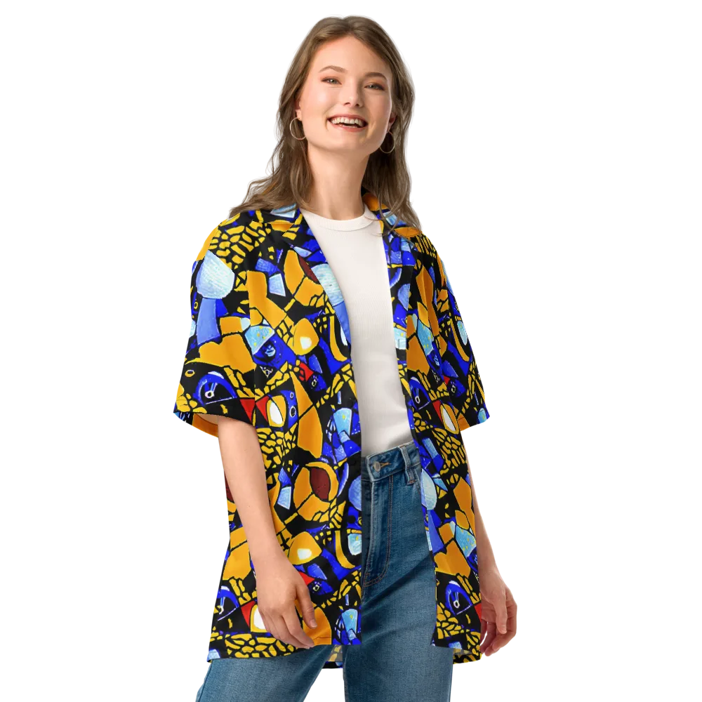 Cosmic Tessellation on Button Shirt — Front
