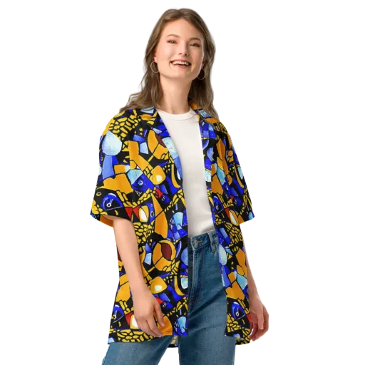 Cosmic Tessellation on a Button Shirt