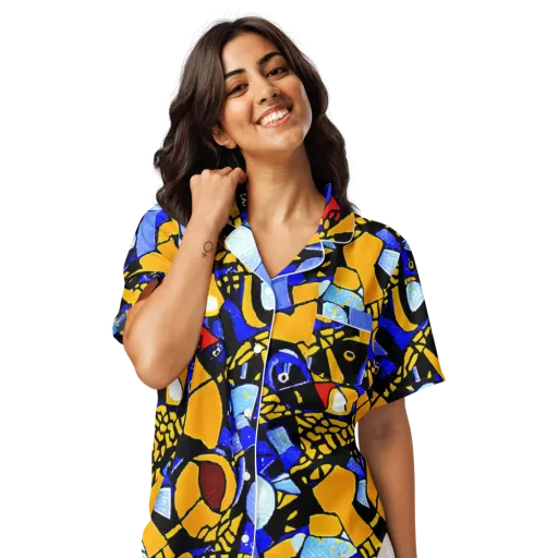 Cosmic Tessellation on a Women's Short Sleeve Pajama Top