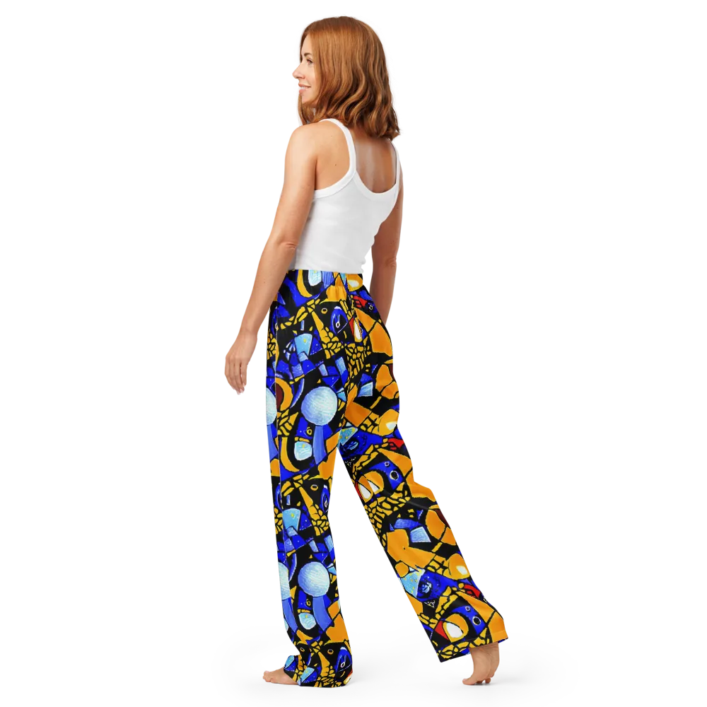 Cosmic Tessellation on Women's Pajama Pants — Back