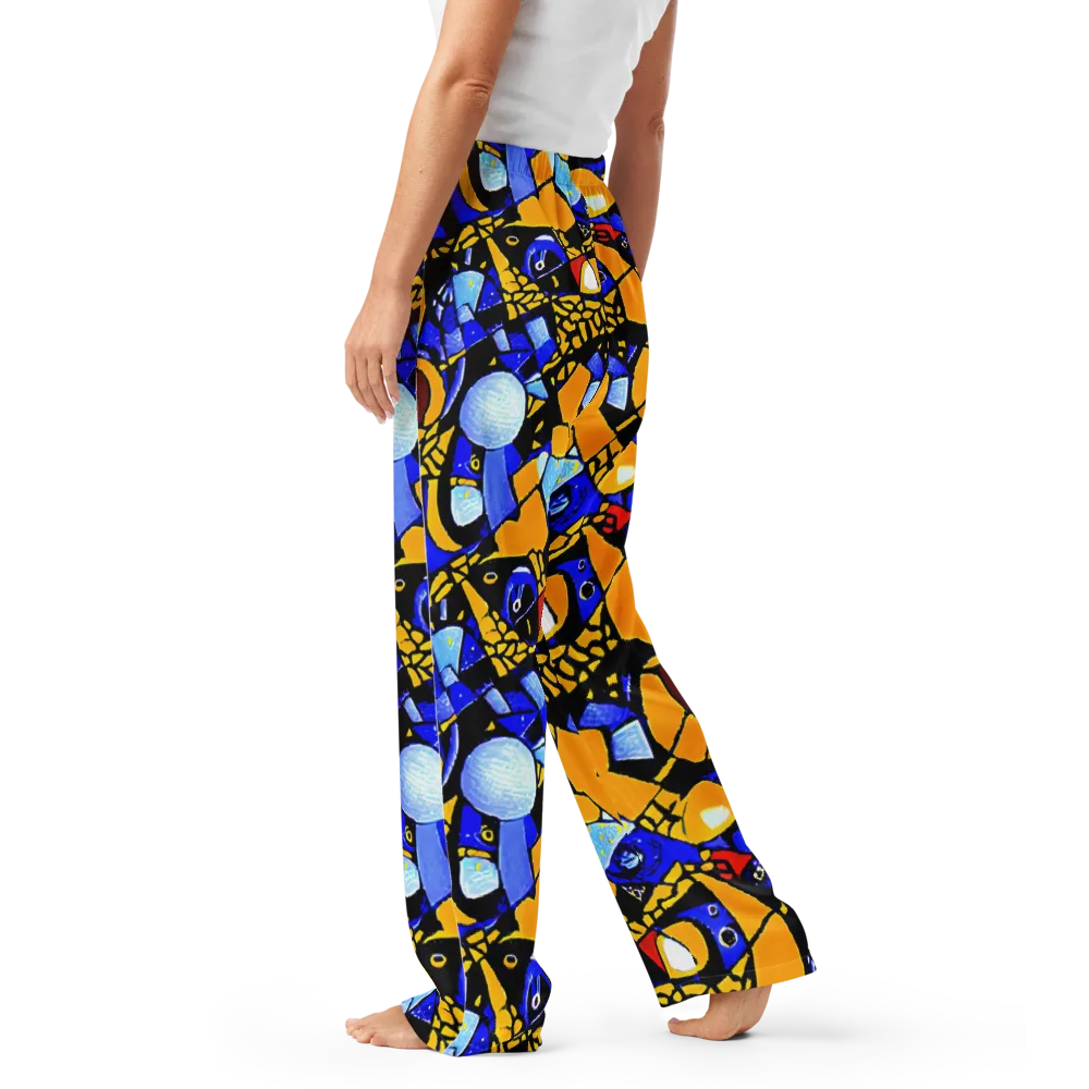 Cosmic Tessellation on Women's Pajama Pants — Left