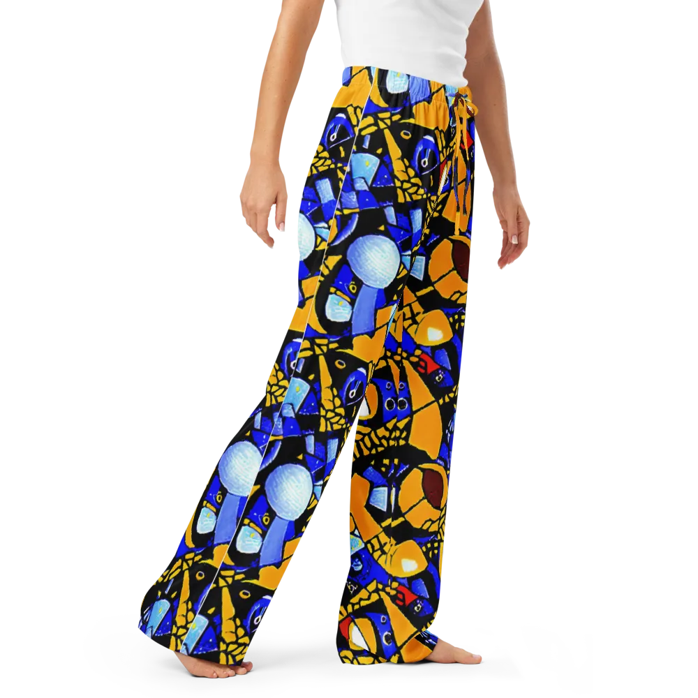Cosmic Tessellation on Women's Pajama Pants — Right Front