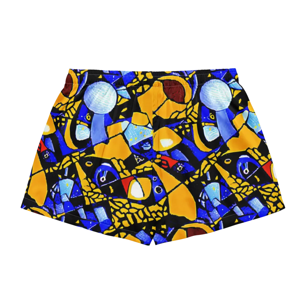 Cosmic Tessellation on Women's Pajama Shorts — Back