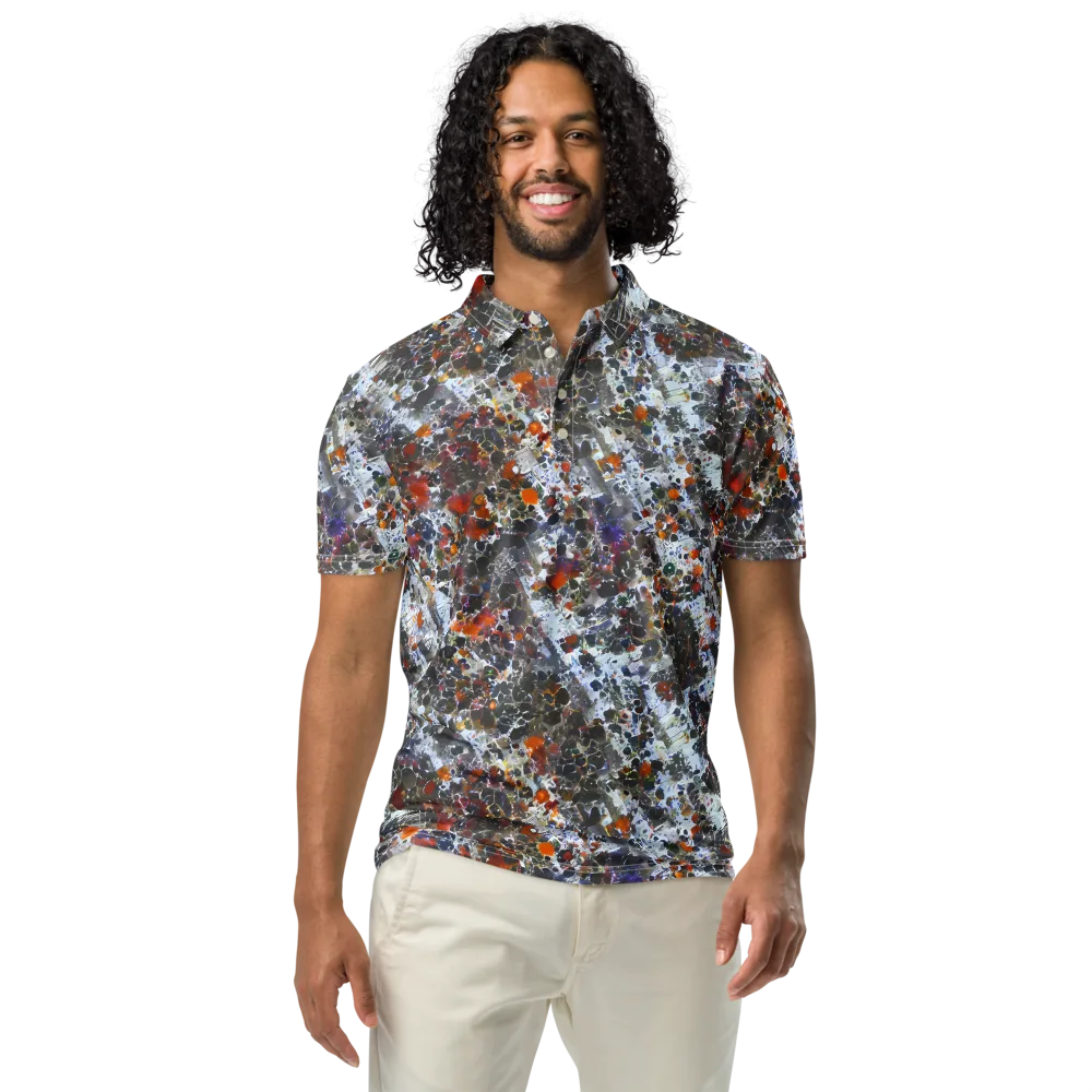 Shattered Alchemy on Men's Slim Fit Polo Shirt — Front