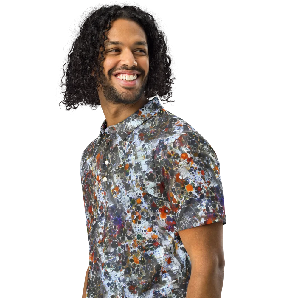 Shattered Alchemy on Men's Slim Fit Polo Shirt — Left Front