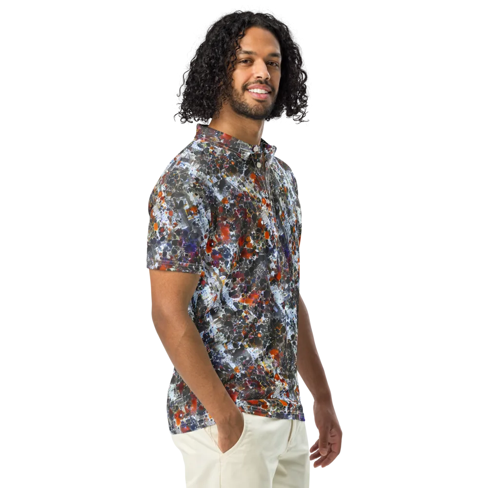 Shattered Alchemy on Men's Slim Fit Polo Shirt — Right Front