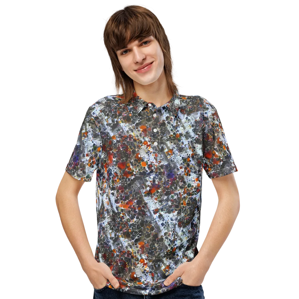 Shattered Alchemy on Men's Slim Fit Polo Shirt — Front