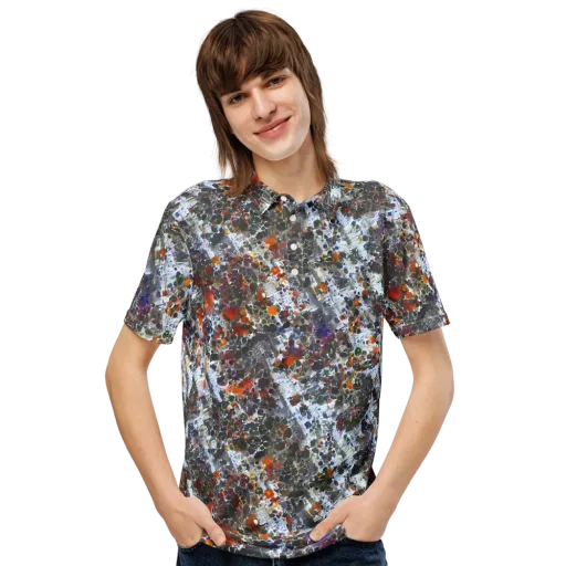 Shattered Alchemy on a Men's Slim Fit Polo Shirt