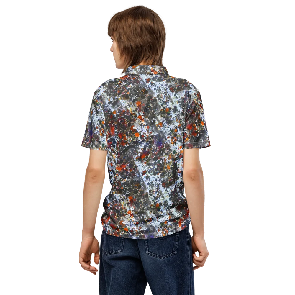 Shattered Alchemy on Men's Slim Fit Polo Shirt — Back