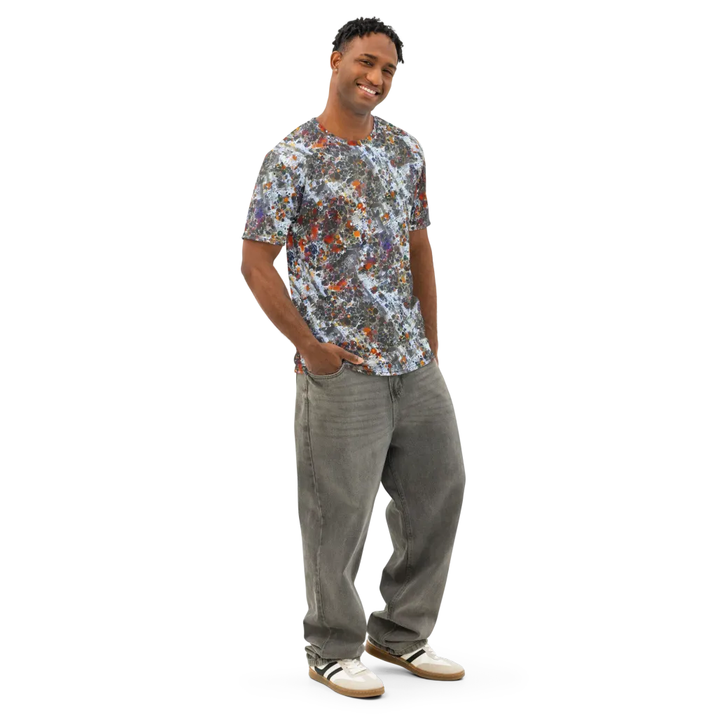 Shattered Alchemy on Men's Cotton Crew Neck T-Shirt — Right Front
