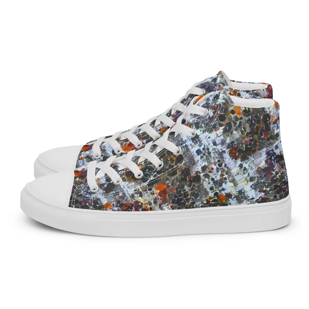 Shattered Alchemy on Men's High Top Canvas Shoes — Left